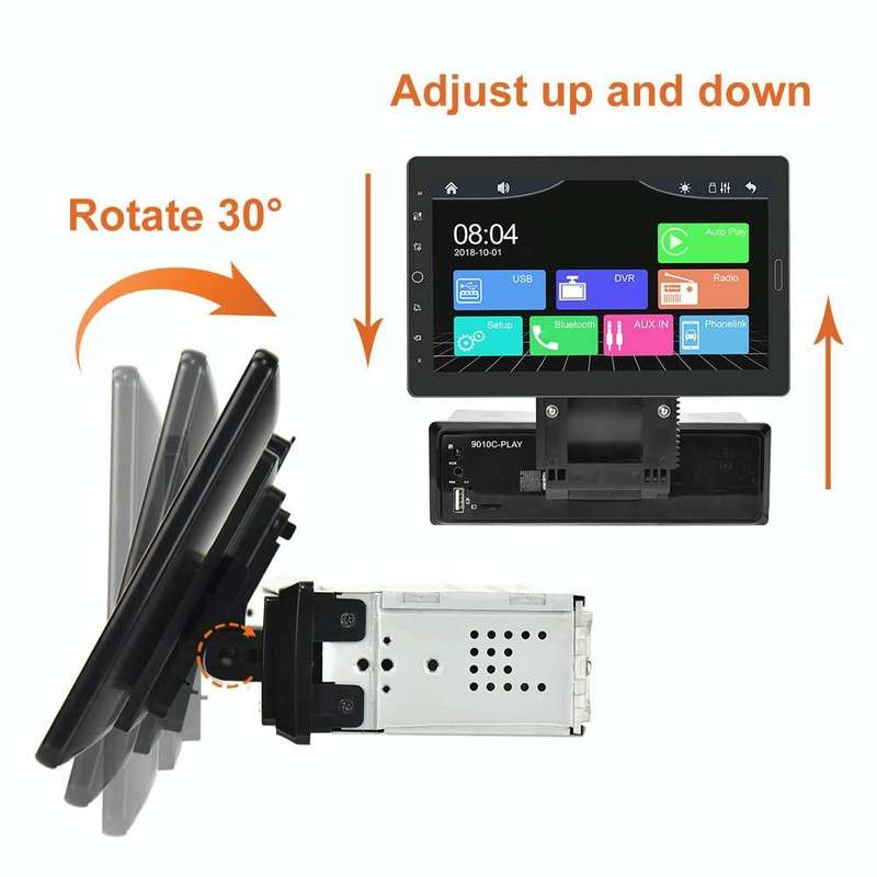 1310C 10.1 inch Car Full Screen Touch HD MP5 Wired Carplay Player, Style: Standard+AHD Camera