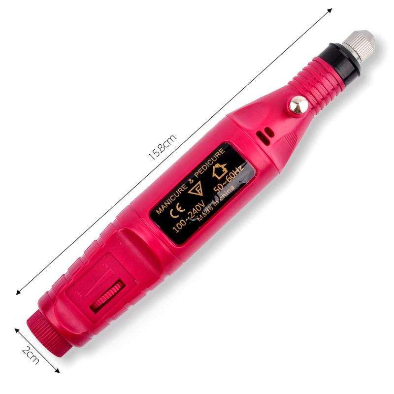 Electric Nail Kit Nail Tips Manicure Machine Electric Nail Art Pen(EU Blue)