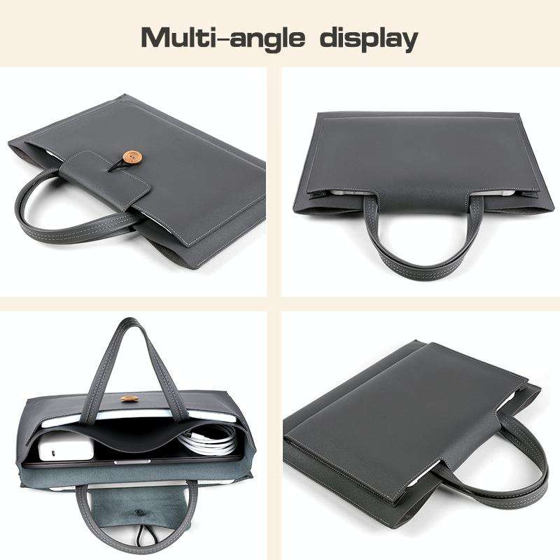 15-16 inch Universal Elastic Thread Button Portable Laptop Inner Bag(Black)