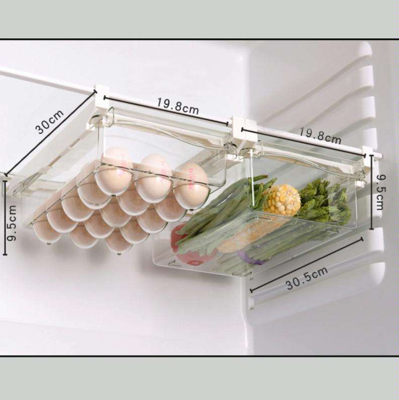 Refrigerator Storage Box Drawer Type Square Household Multifunctional Food Preservation Box, Spec...