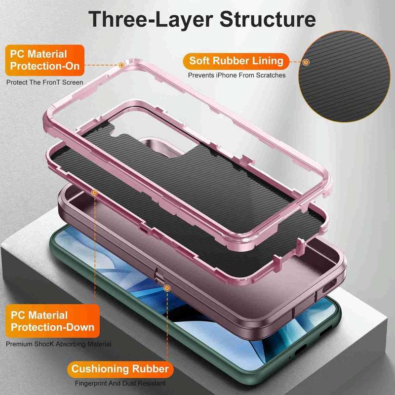 For Samsung Galaxy S23+ 5G Life Waterproof Rugged Phone Case(Purple + Pink)