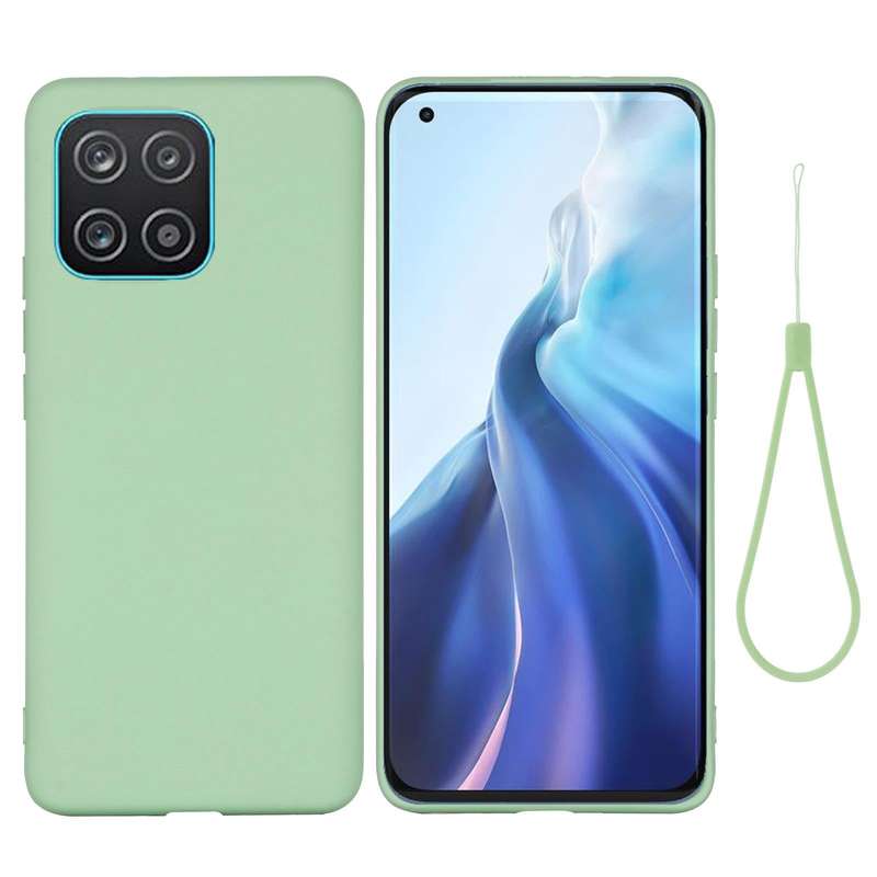 For Samsung Galaxy A03 166.6mm Color Liquid Silicone Phone Case(Green)