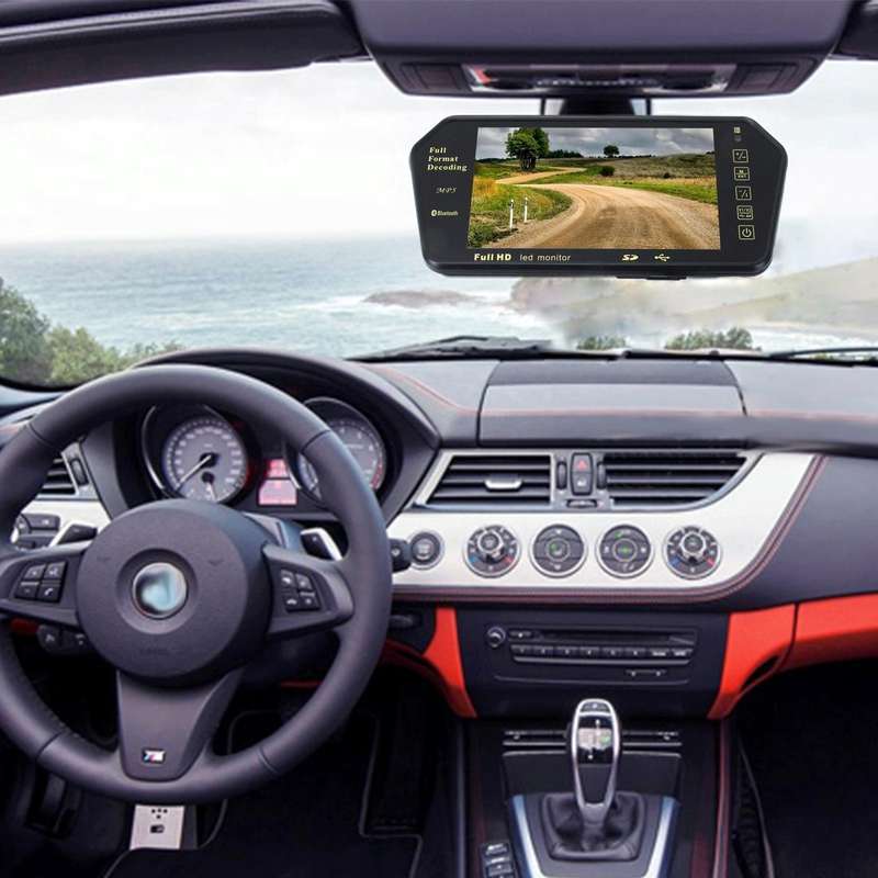 7 inch 480*234 Rear View TFT-LCD Color Car Monitor with Bluetooth MP5 Player, Support Reverse Aut...