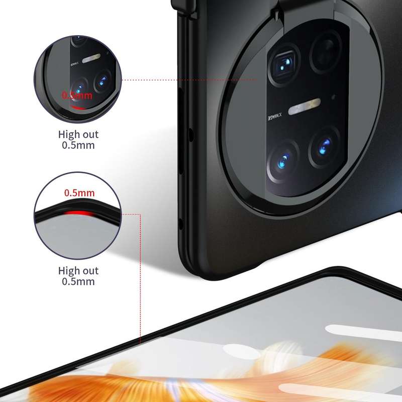 For Huawei Mate X3 Integrated Sub-plating Frame PC Phone Case(Black)