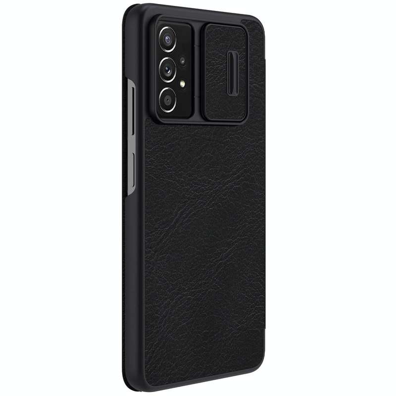For Samsung Galaxy A73 5G NILLKIN QIN Series Pro Sliding Camera Cover Design Leather Phone Case(B...