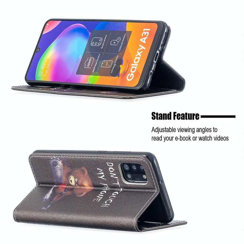 For Samsung Galaxy A31 Colored Drawing Pattern Invisible Magnetic Horizontal Flip PU Leather Case...