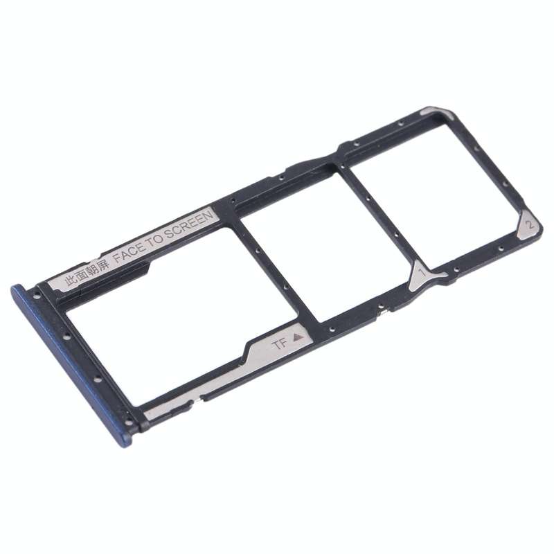 For Xiaomi Redmi 12C SIM Card Tray + SIM Card Tray + Micro SD Card Tray (Blue)