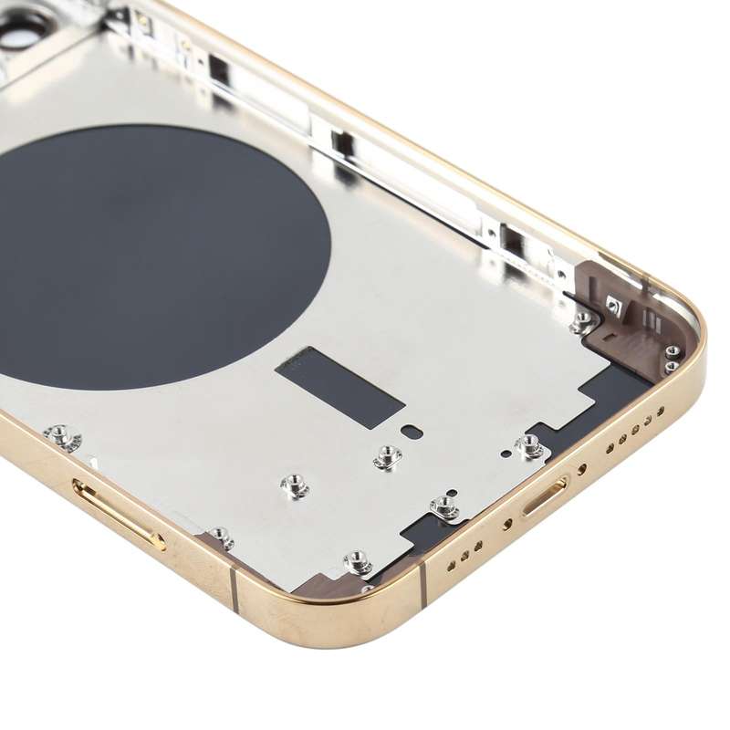 Back Housing Cover with SIM Card Tray & Side  Keys & Camera Lens for iPhone 12 Pro(Gold)