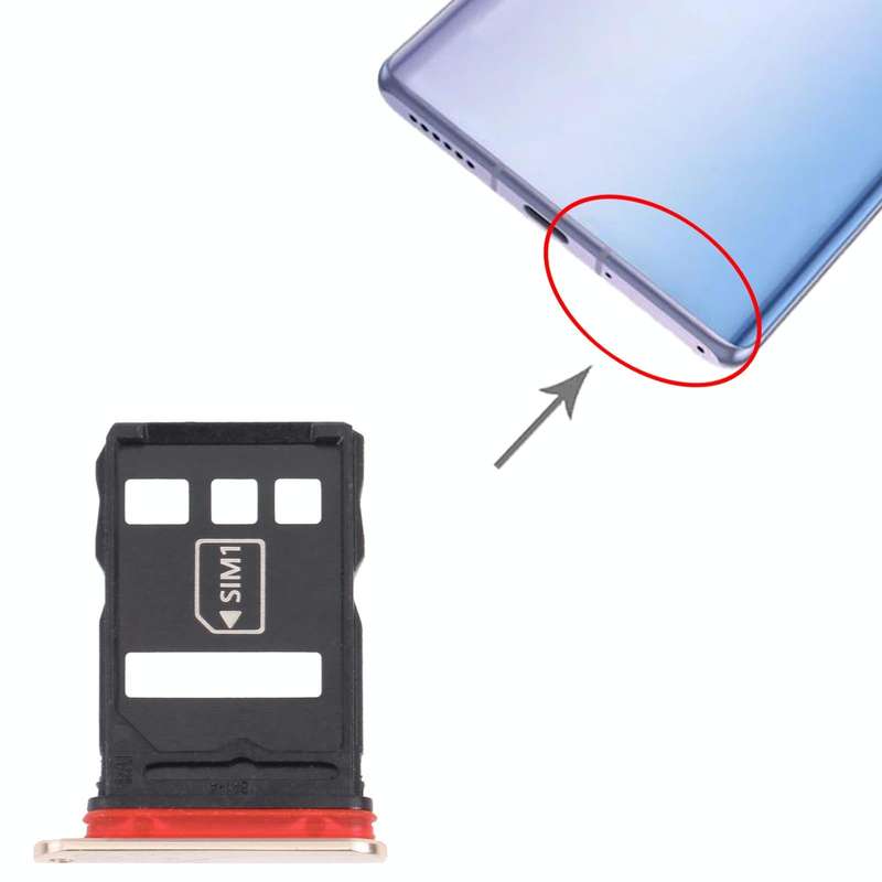 SIM Card Tray + NM Card Tray for Huawei Mate 40E 5G (Gold)