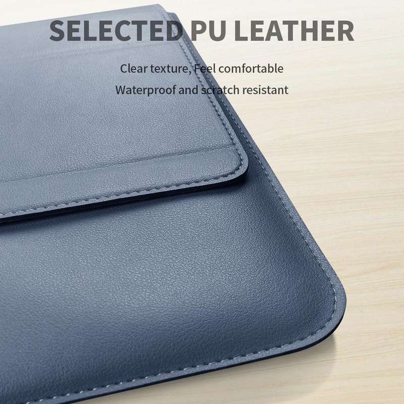 4 in 1 Universal Laptop Holder PU Waterproof Protection Wrist Laptop Bag, Size: 17 inch(Navy Blue)