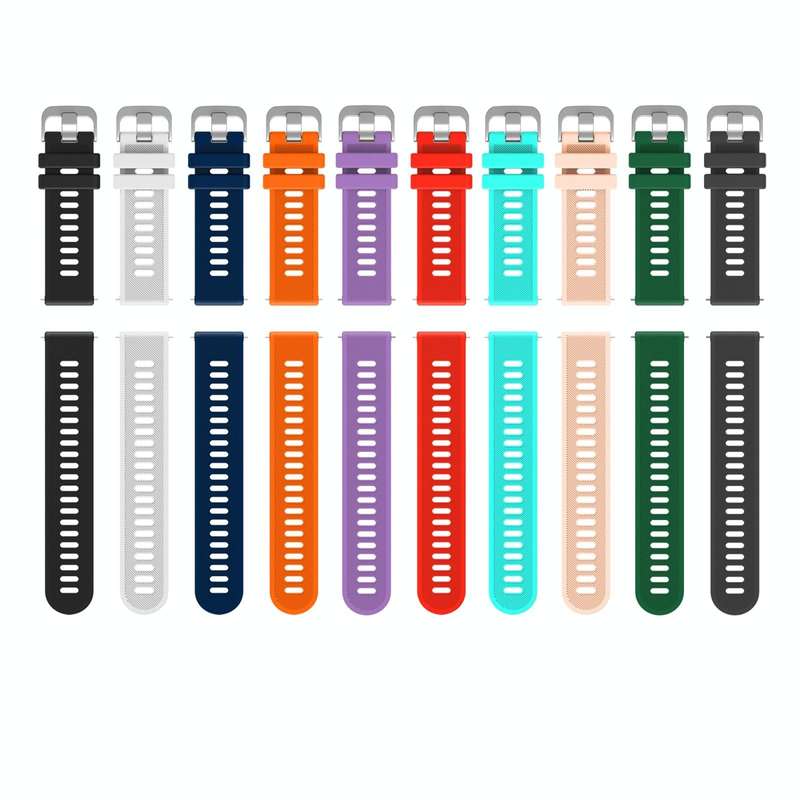 For Garmin Forerunner 55 20mm Silicone Twill Watch Band(Midnight Blue)