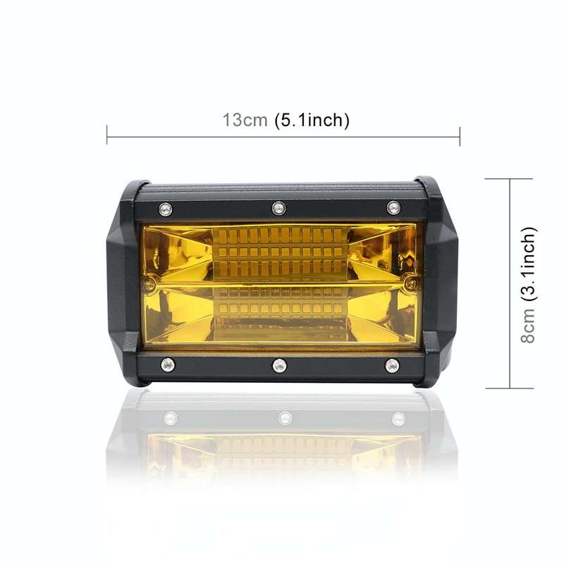5 inch 18W 24 LED Waterproof IP67 Two Bar Modified Off-road Lights Spotlight Light Car Work Light...