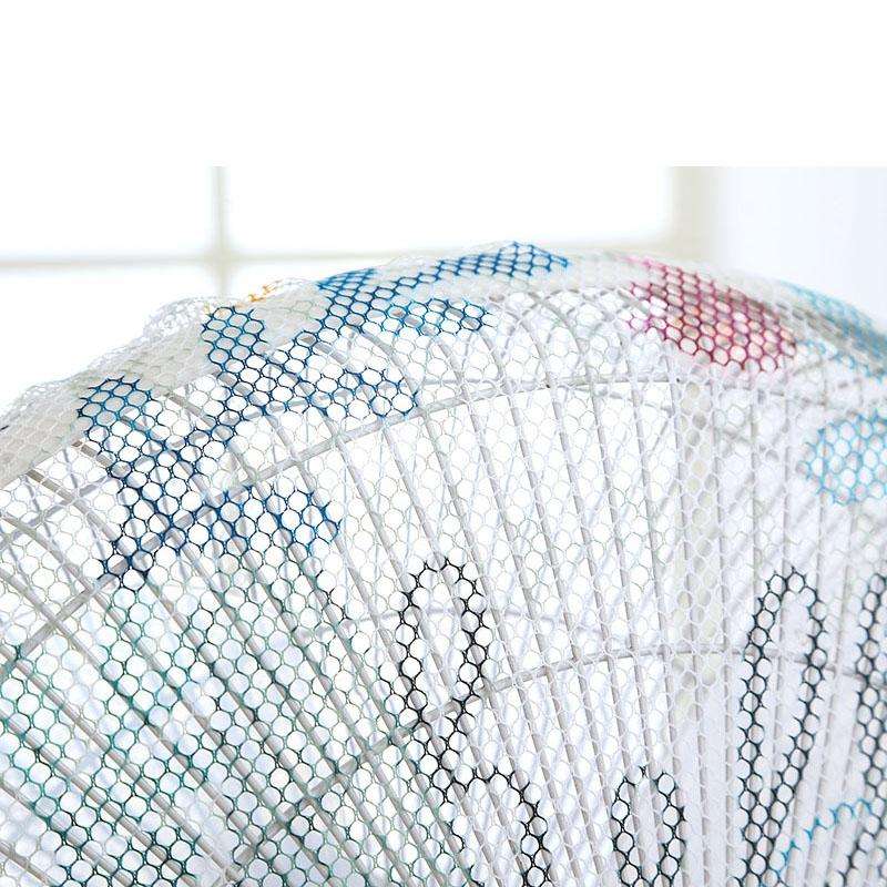 Anti-pinch Electric Fan Safety Cover Protection Net Dustproof Cover(Light Pink)