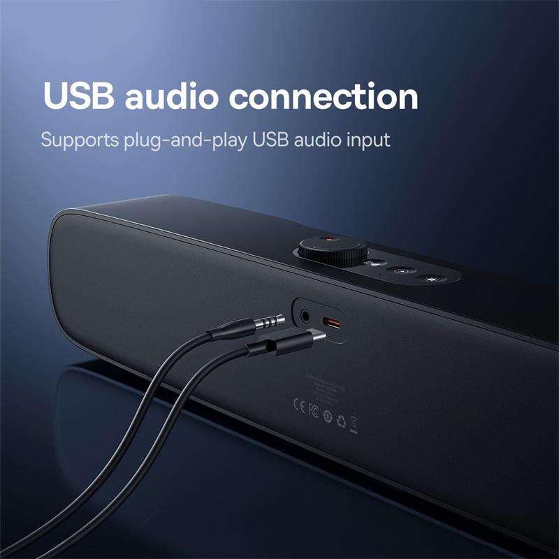 Baseus AeQur Series DS10 Desktop Mini Soundbar Bluetooth Speaker(Black)