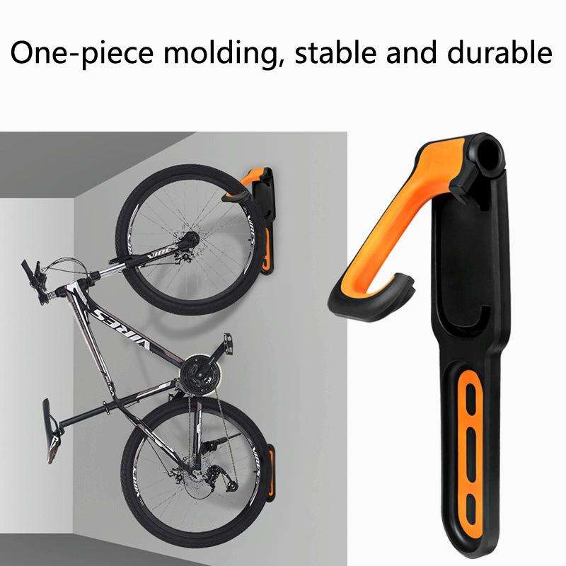 BG-R16 Bicycle Folding Wall Movable Hook Bicycle Mountain Bike Display Rack Parking Rack(Black Wh...
