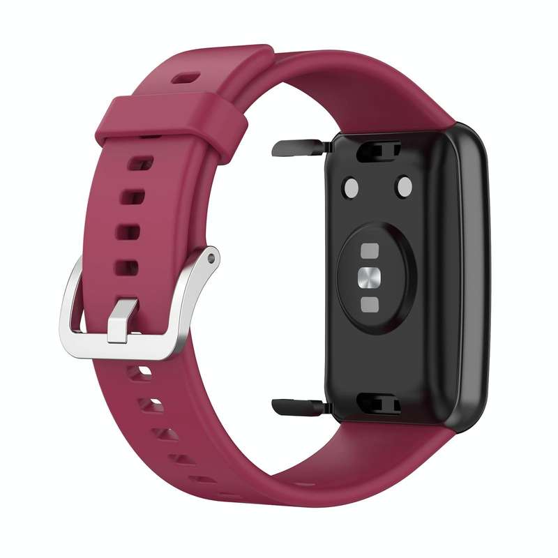 For Huawei Watch Fit TIA-B09 Silicone Watch Band(wine red)