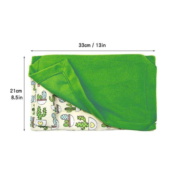 Gecko Lizard Reptile Sleeping Bag With Pillow Hamster Pet Sleeping Bag (Green)