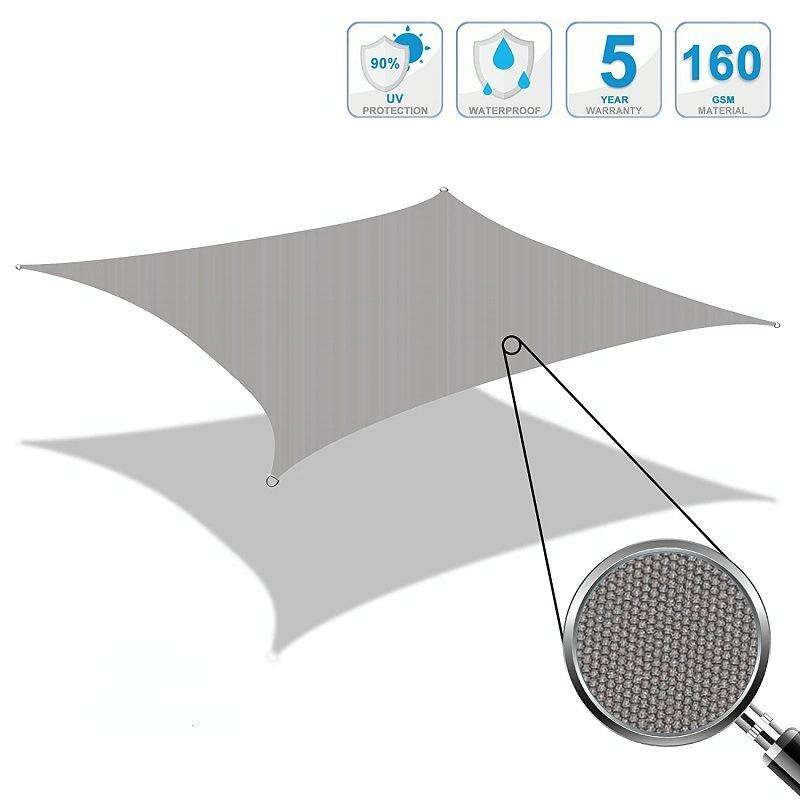 Outdoor Garden Sunshade Sail Waterproof Anti-UV Canopy, Size: 3m x 4m(Green)