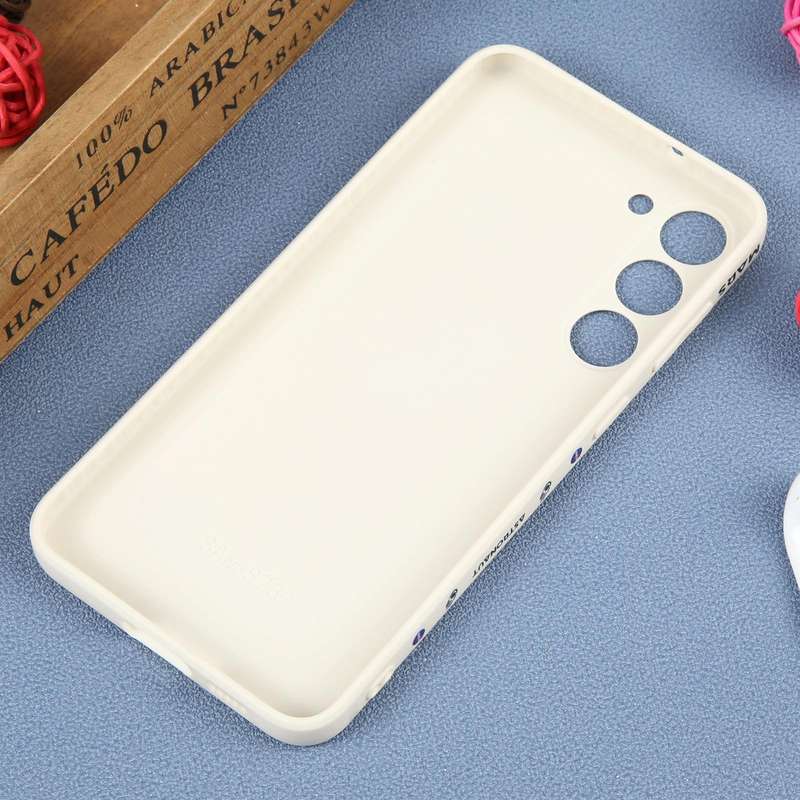 For Samsung Galaxy A14 Astronaut Pattern Silicone Straight Edge Phone Case(Mars Astronaut-White)