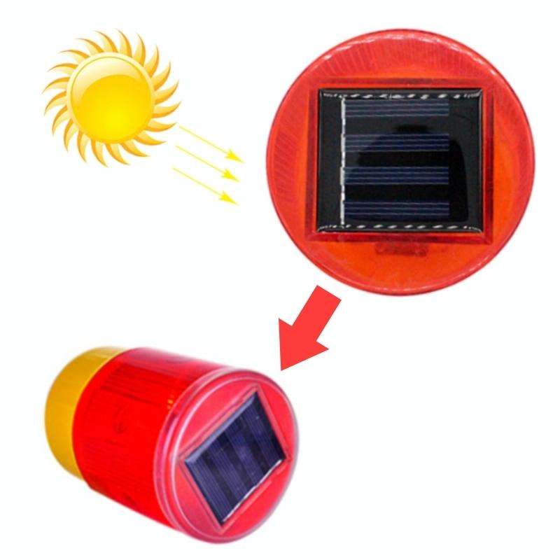 Night Solar Safety Warning Flash Light, Specification:01 Screw Fixed(Blue)