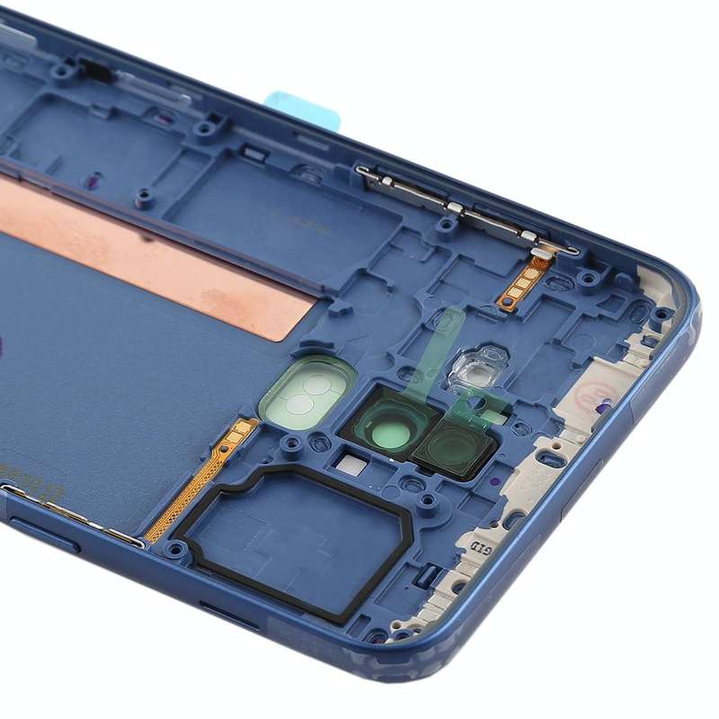 For Galaxy J8 (2018), J810F/DS, J810Y/DS, J810G/DS Back Cover with Side Keys & Camera Lens (Blue)