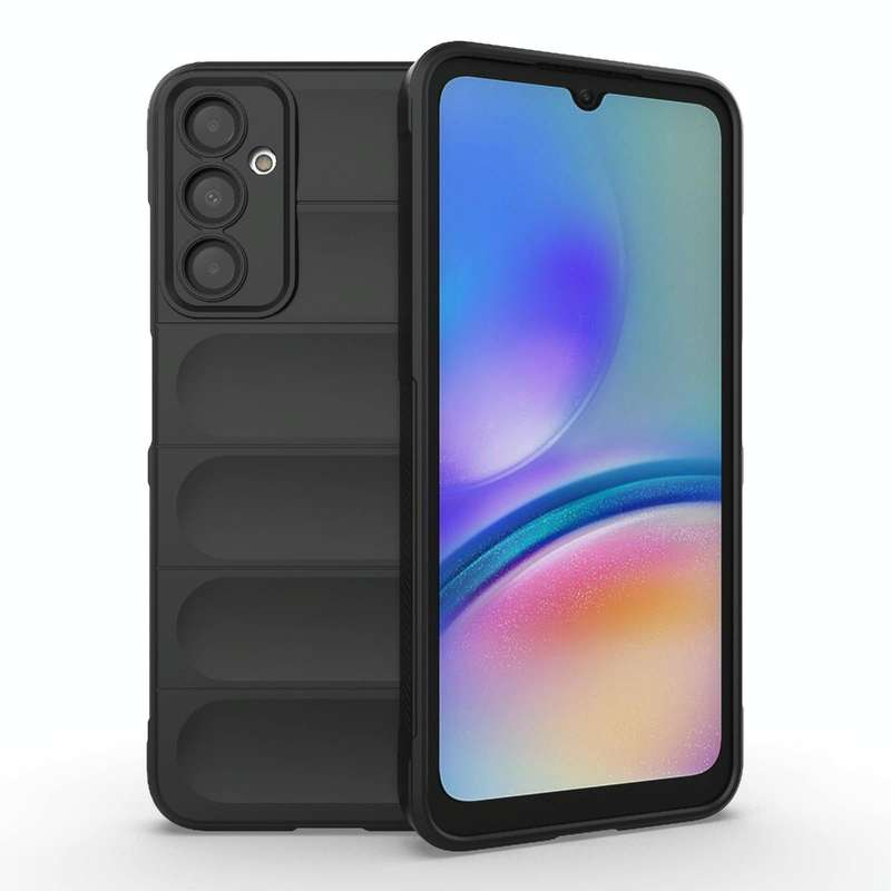 For Samsung Galaxy A05s 4G Magic Shield TPU + Flannel Phone Case(Black)