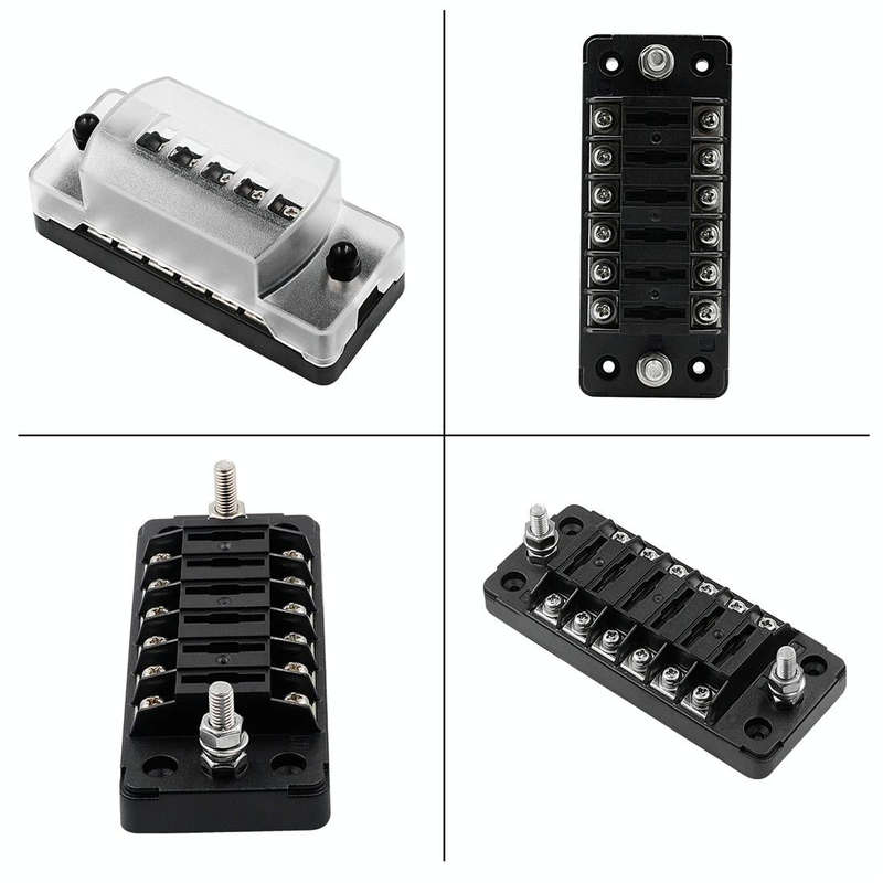 CS-978A1 FB1901 1 In 6 Out Independent Positive Negative Fuse Box without Fuse Piece for Auto Car...