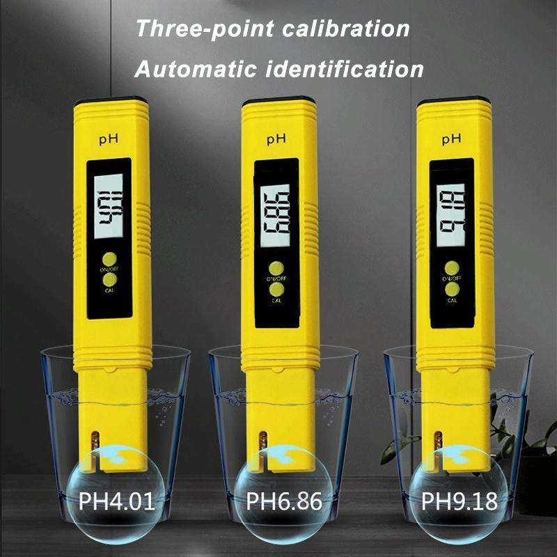 Portable High-precision PH Test Pen PH Acidity Meter PH Water Quality Detection Instrument(Yellow)