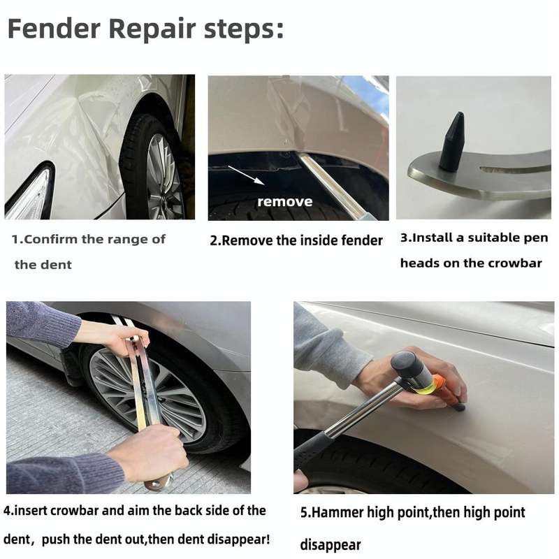 N1 76 in 1 Car Paintless Dent Removal Fender Damage Repair Puller Lifter, Plug Type:US Plug
