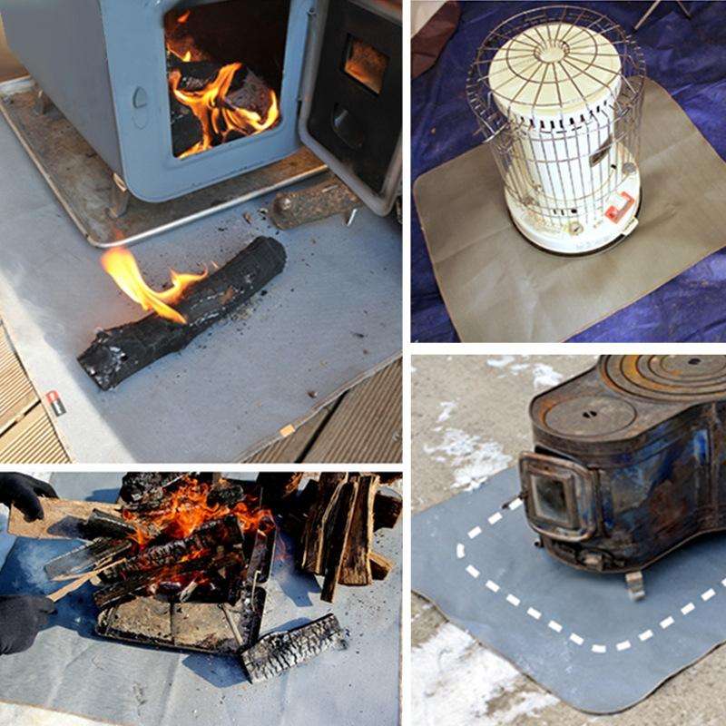 CLS Outdoor Camping Fireproof Cloth Picnic Barbecue Heat Insulation Mat Flame Retardant Fiberglas...