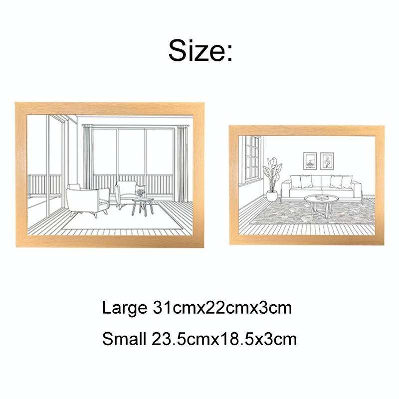 Three-Color Lighting Bedroom Bedside LED Luminous Decorative Painting, Size: Small(Mountain & River)