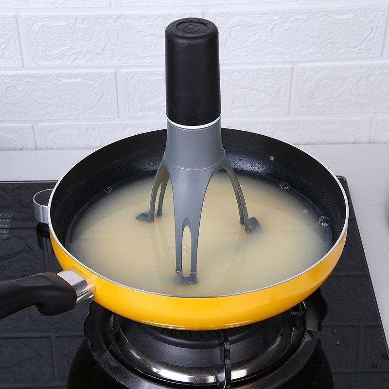 Kitchen Automatic Egg Beater Triangular Mixer(Black)