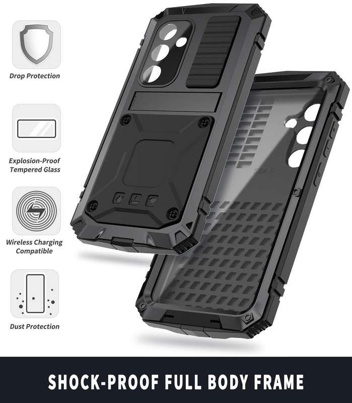 For Samsung Galaxy S24+ 5G R-JUST Life Waterproof Dustproof Shockproof Phone Case(Black)