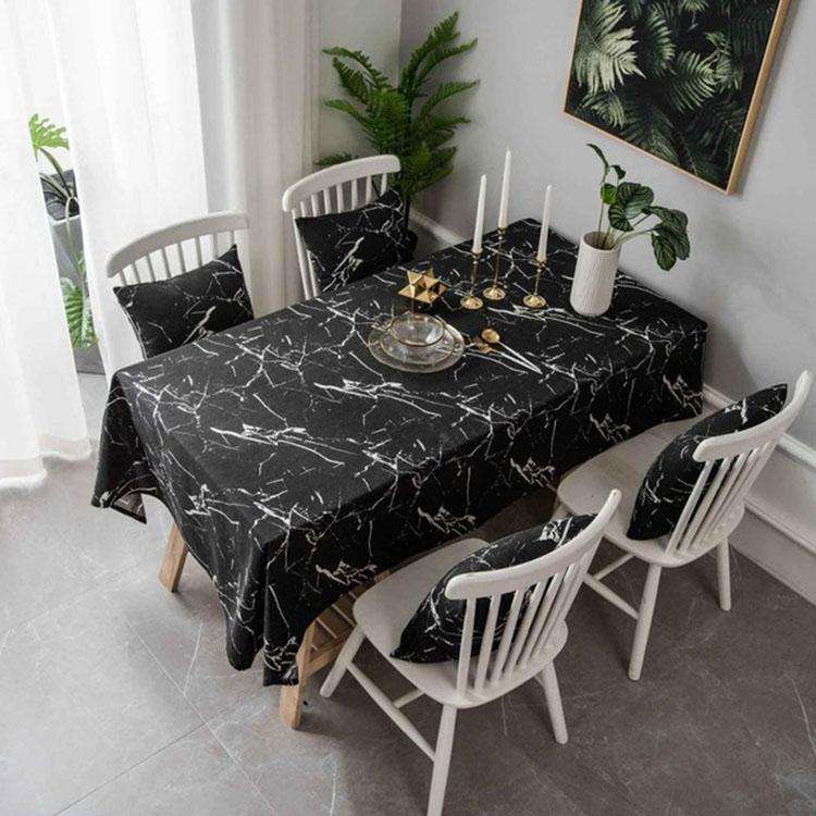 Marble Pattern Minimalist Tablecloth Cover Table Cloth Cotton Linen Dust-proof Cabinet Cloth, Siz...