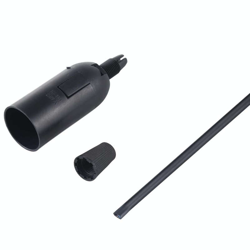 E14 Lamp Socket Base Holder with Electrical Wire Cable, Cable Length: 28cm(Black)