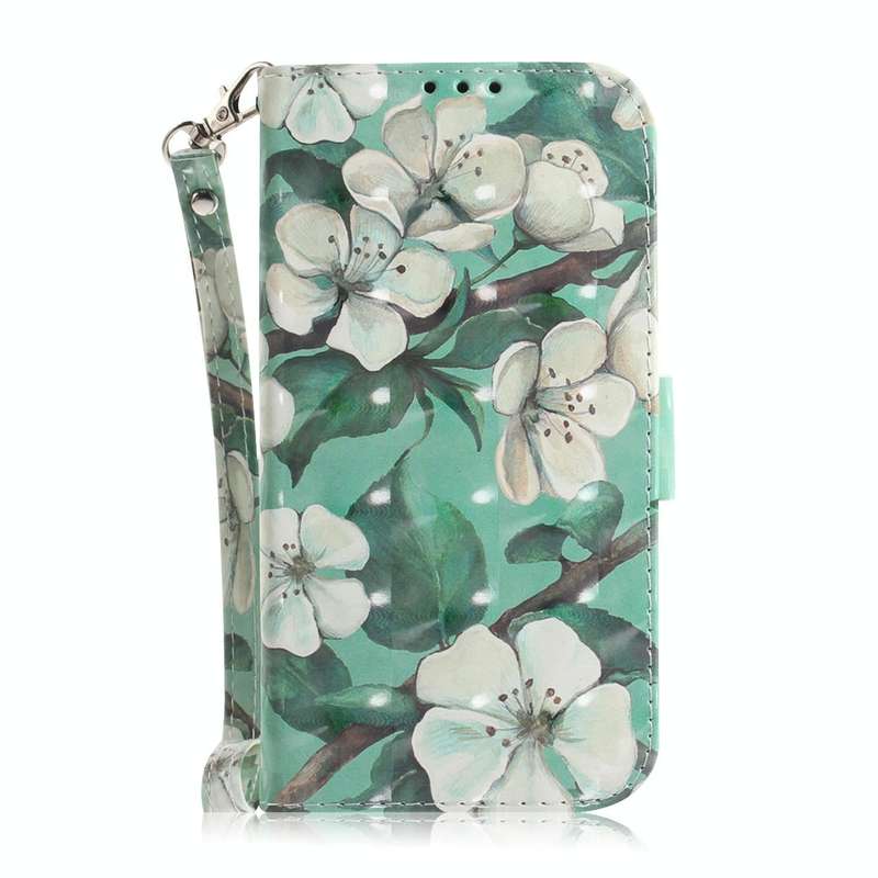 For Honor X7 3D Colored Horizontal Flip Leather Phone Case(Watercolor Flower)