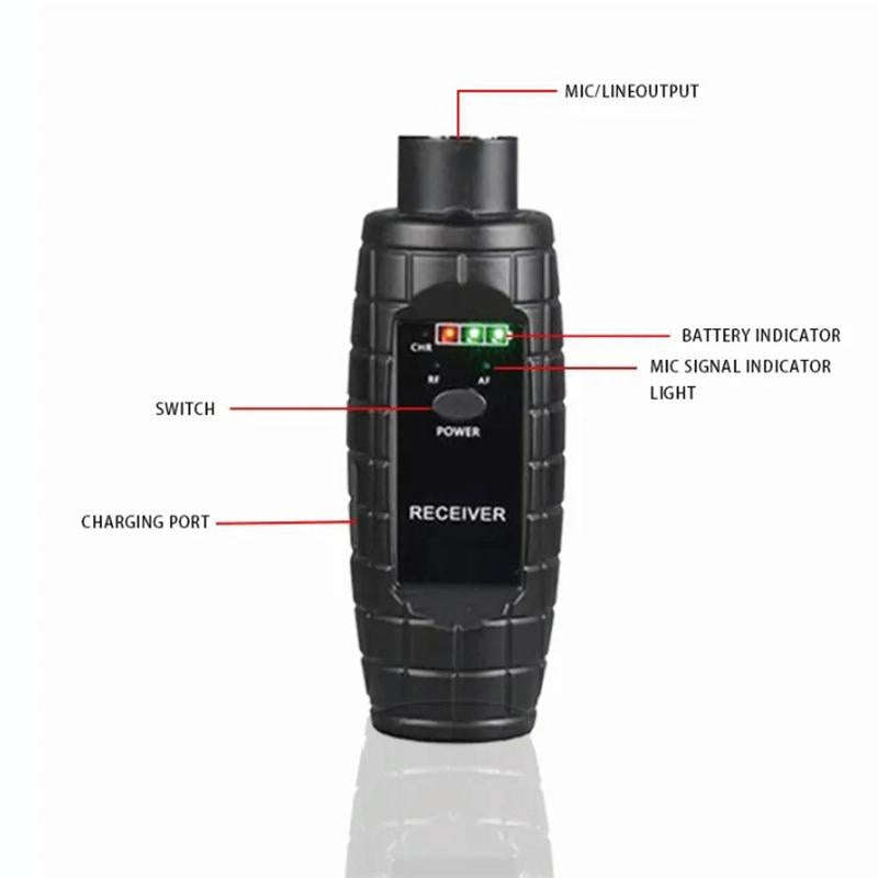 XTUGA U-95 Wireless XLR Transmitter and Receiver UHF Wireless Guitar Transmitter Receiver With Co...