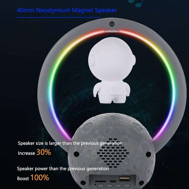Y-598 Suspended Astronaut Bluetooth Speaker RGB Light Subwoofer Ornament,Spec: 598A Golden