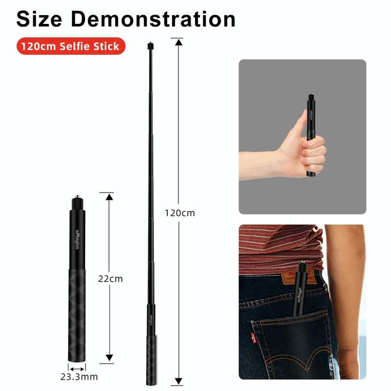 1.2m Selfie Stick for Insta360 ONE X and ONE Sport Camera Handle Accessories