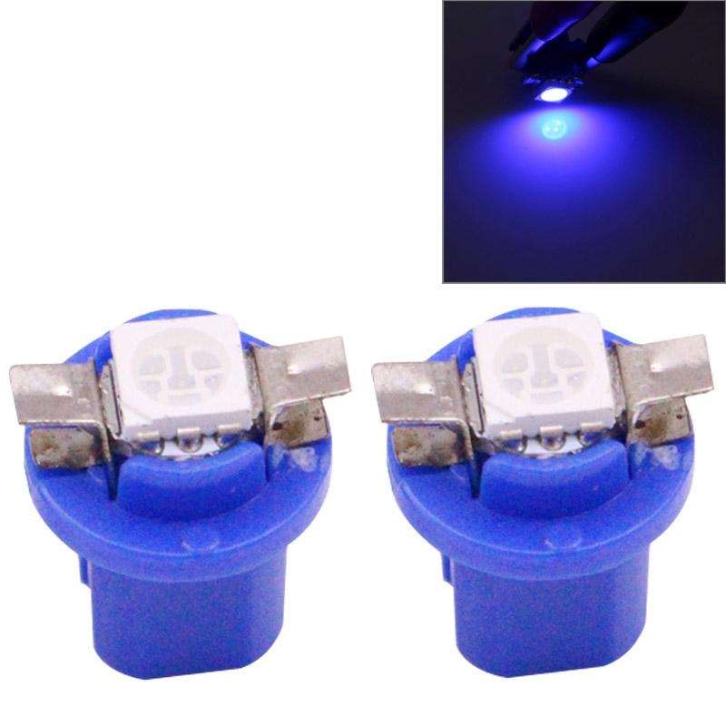 2 PCS B8.5 Blue Light 0.2W 12LM 1 LED SMD 5050 LED Instrument Light Bulb Dashboard Light for Vehi...