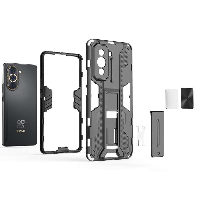 For Huawei Nova 10 Pro 4G Supersonic PC + TPU Shock-proof Protective Phone Case with Holder(Grey)