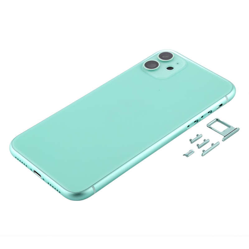 Back Housing Cover with SIM Card Tray & Side keys & Camera Lens for iPhone 11(Green)