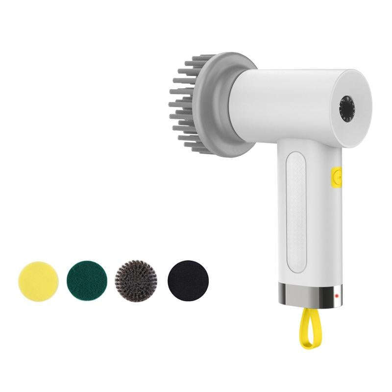 Multifunctional Handheld Cordless Electric Cleaning Brush(Ivory White)