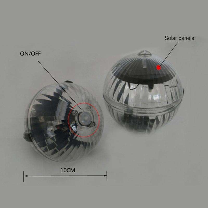 Solar Power Outdoor Pool Floating Ball Waterproof Light Garden Decoration Lamp(Warm Light)