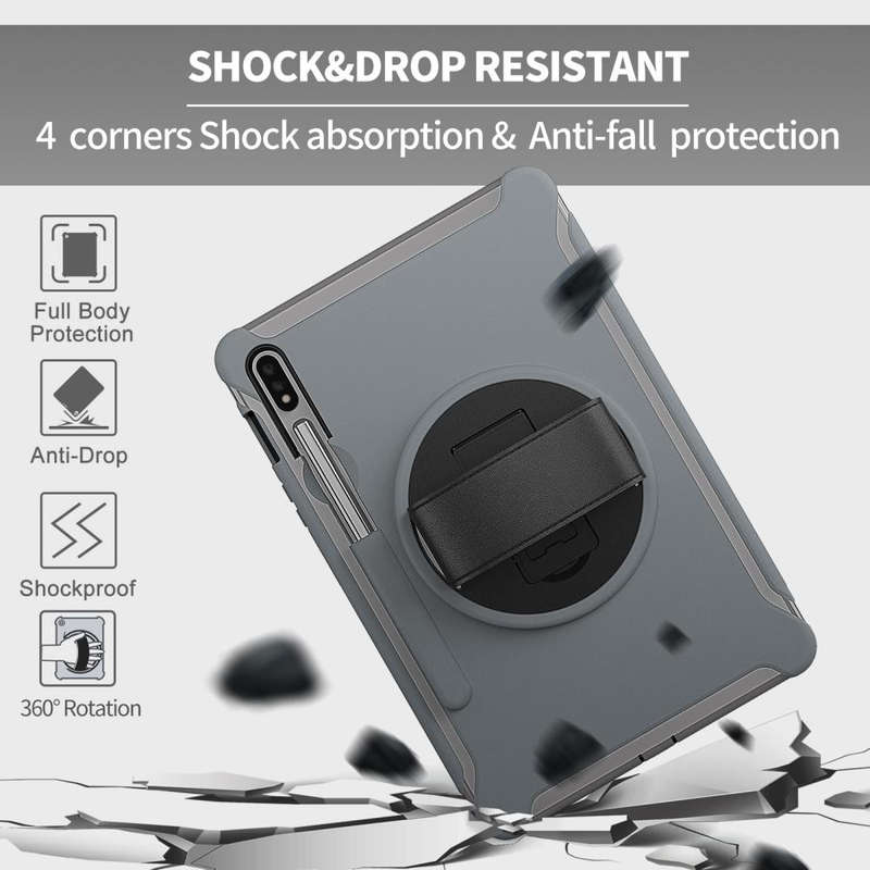 For Samsung Galaxy Tab S8 / Galaxy Tab S7 (2020) T870 360 Degree Rotation PC+TPU Protective Cover...