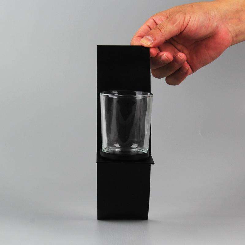 2 PCS BS2001 Three-Dimensional Arc Wall Hanging Iron Candlestick Wall Decoration(Black)