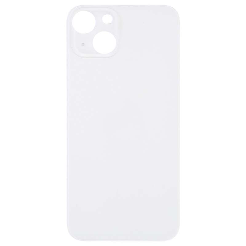 For iPhone 14 Plus Easy Replacement Big Camera Hole Glass Back Battery Cover(Silver)