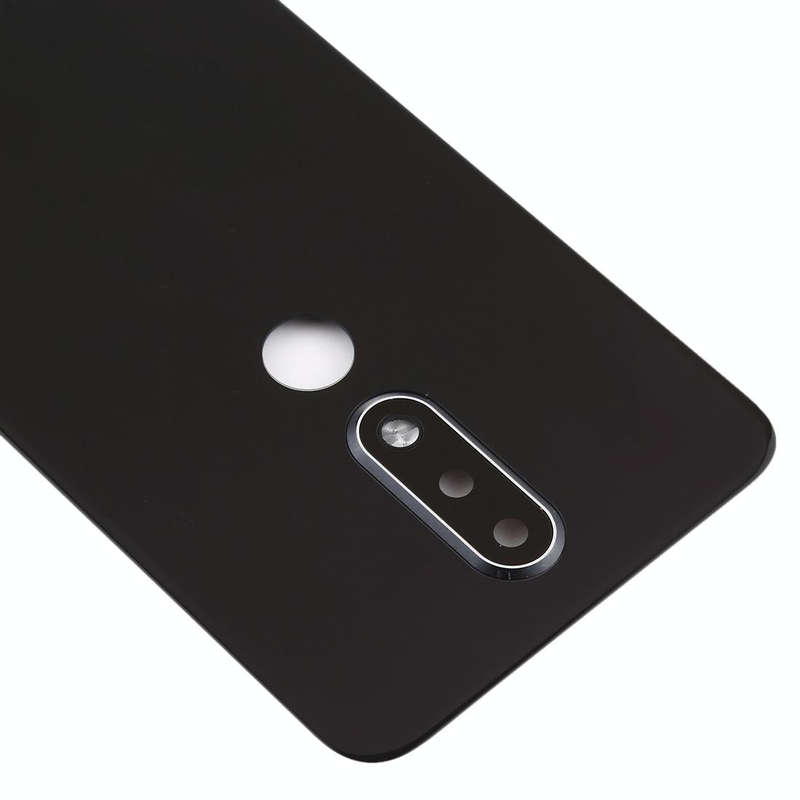 Battery Back Cover with Camera Lens for Nokia X6 (2018) / 6.1 Plus TA-1099 TA-1103(Black)