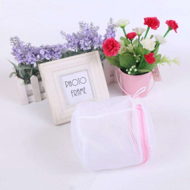 Flower Pattern Laundry Mesh Bra Washing Bag for Washing Machine(White)