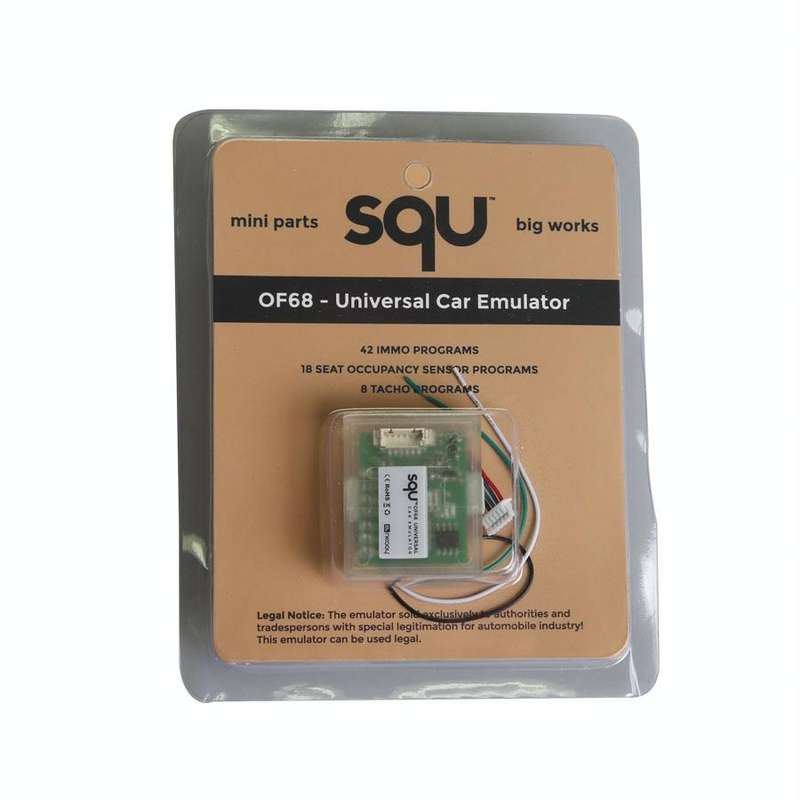 SQU OF68 Universal Car Emulator Signal Reset Immo / Tacho Programs Place ESL Diagnostic Seat Occu...